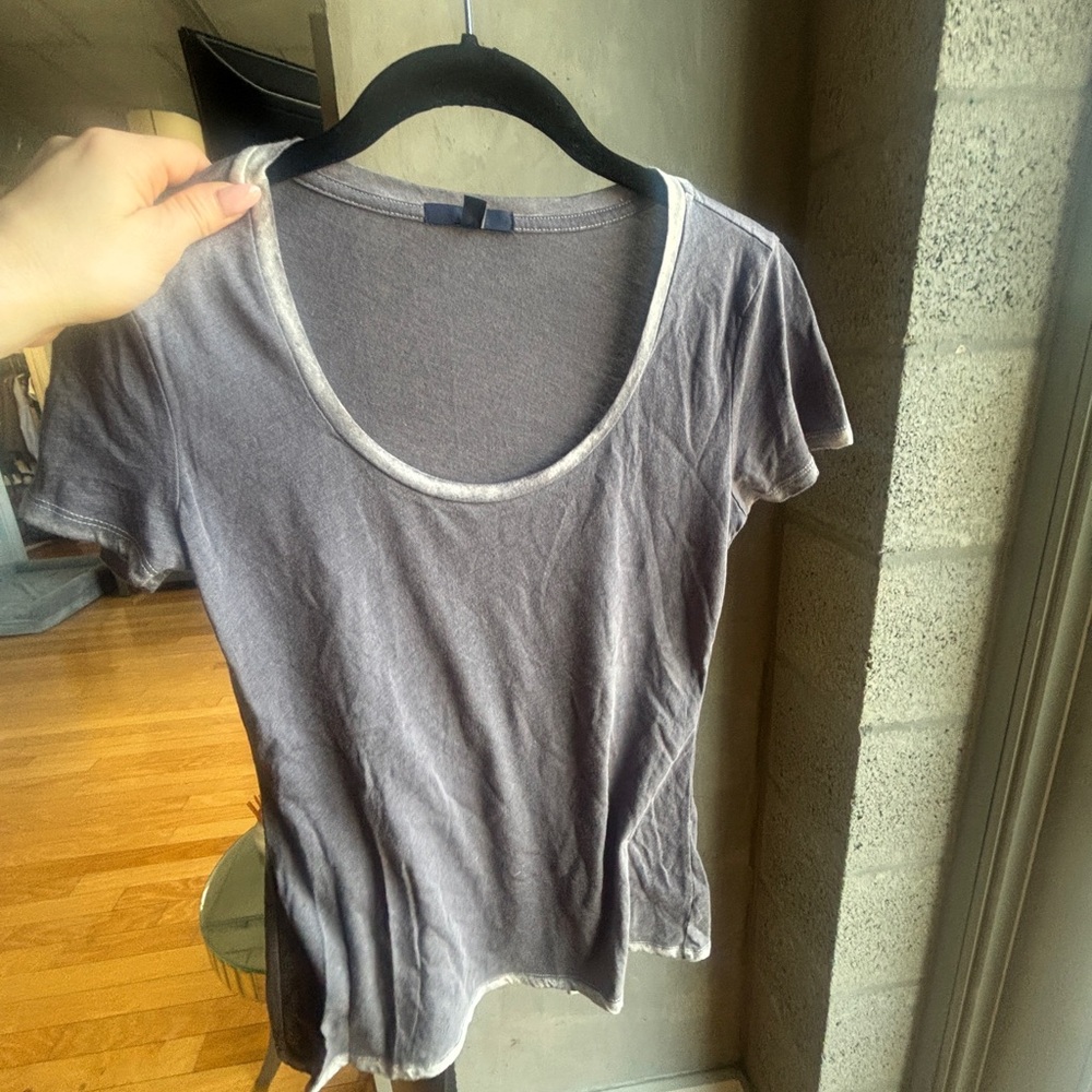 GAP Women's Charcoal Scoop Neck Tee